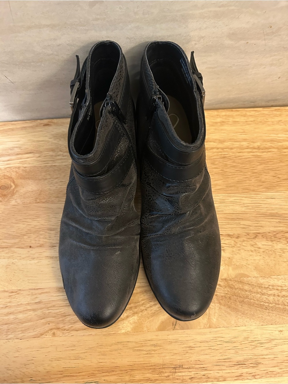 Madeline black ankle boots.
